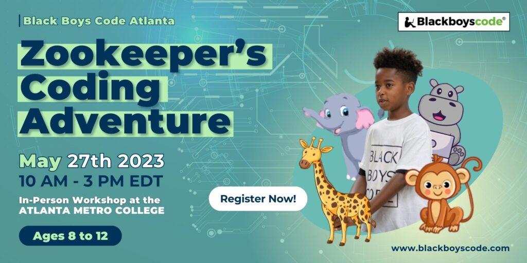 Zookeepers Coding adventure workshop registration page banner